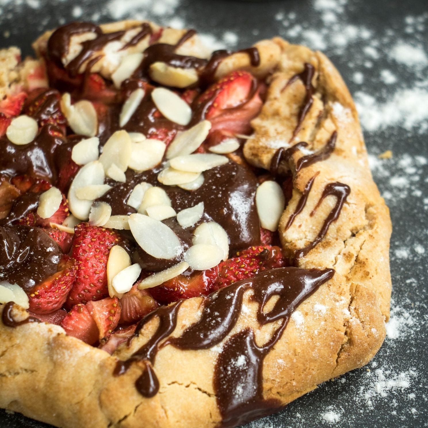 Strawberry with Chocolate Peanut Butter Galette | Pic's Peanut Butter