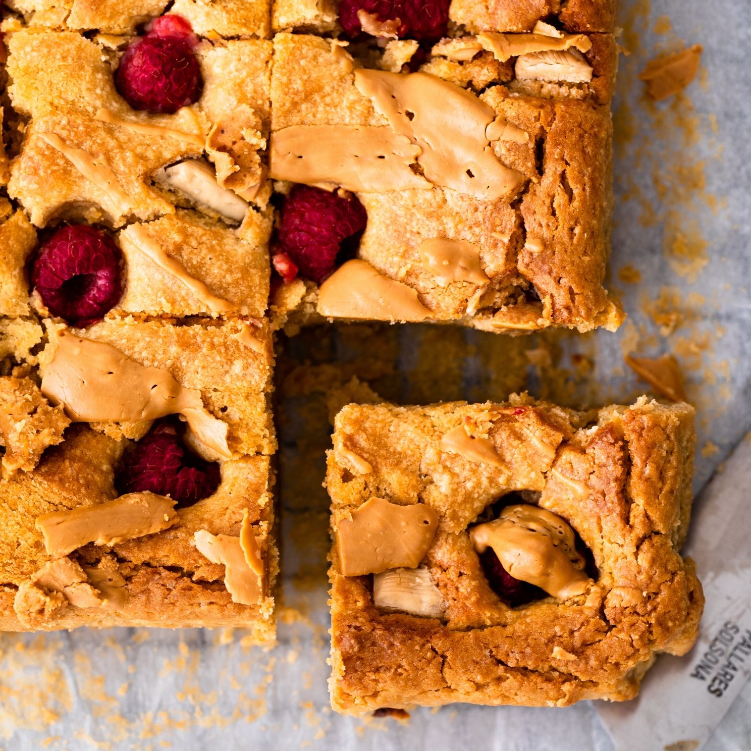 Pic's Peanut Butter — White Chocolate Raspberry Peanut Butter Blondies