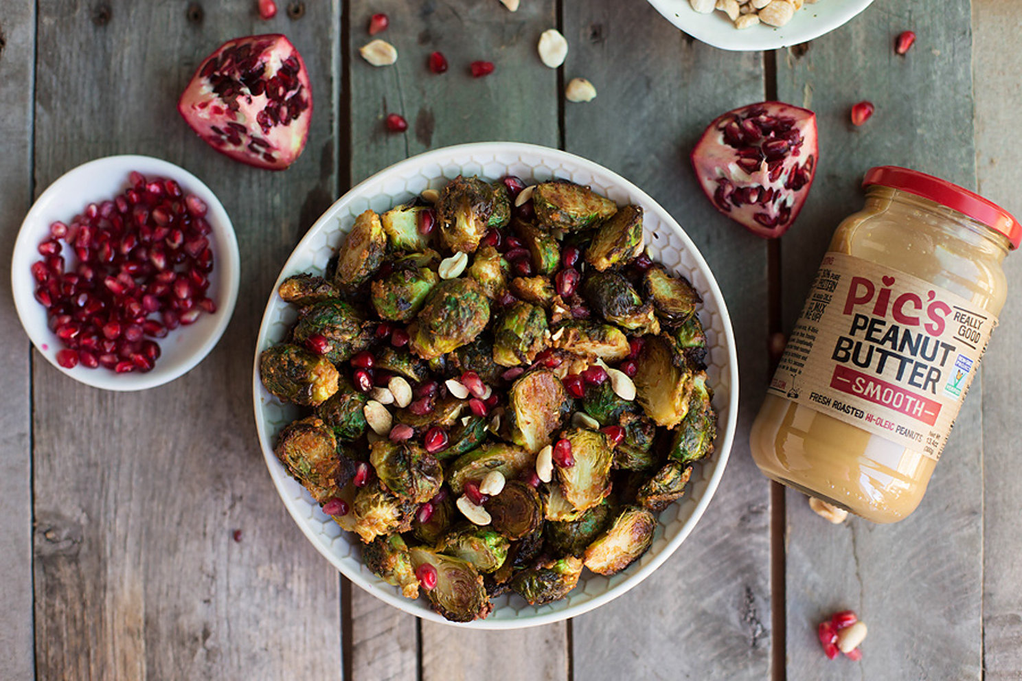 Roasted Sesame Peanut Brussel Sprouts